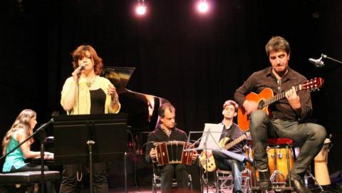 En la presentación en el teatro Libertador el 27 de septiembre de 2014